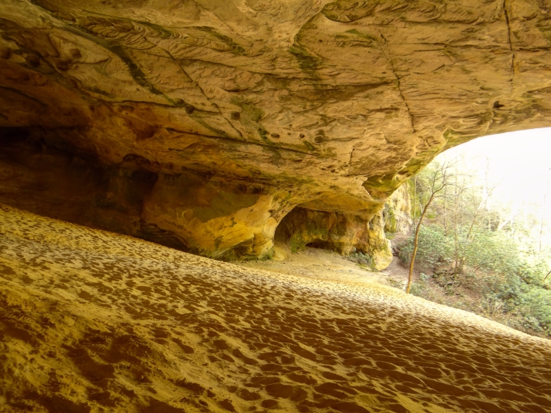 Hiking to Sand Cave in Virginia