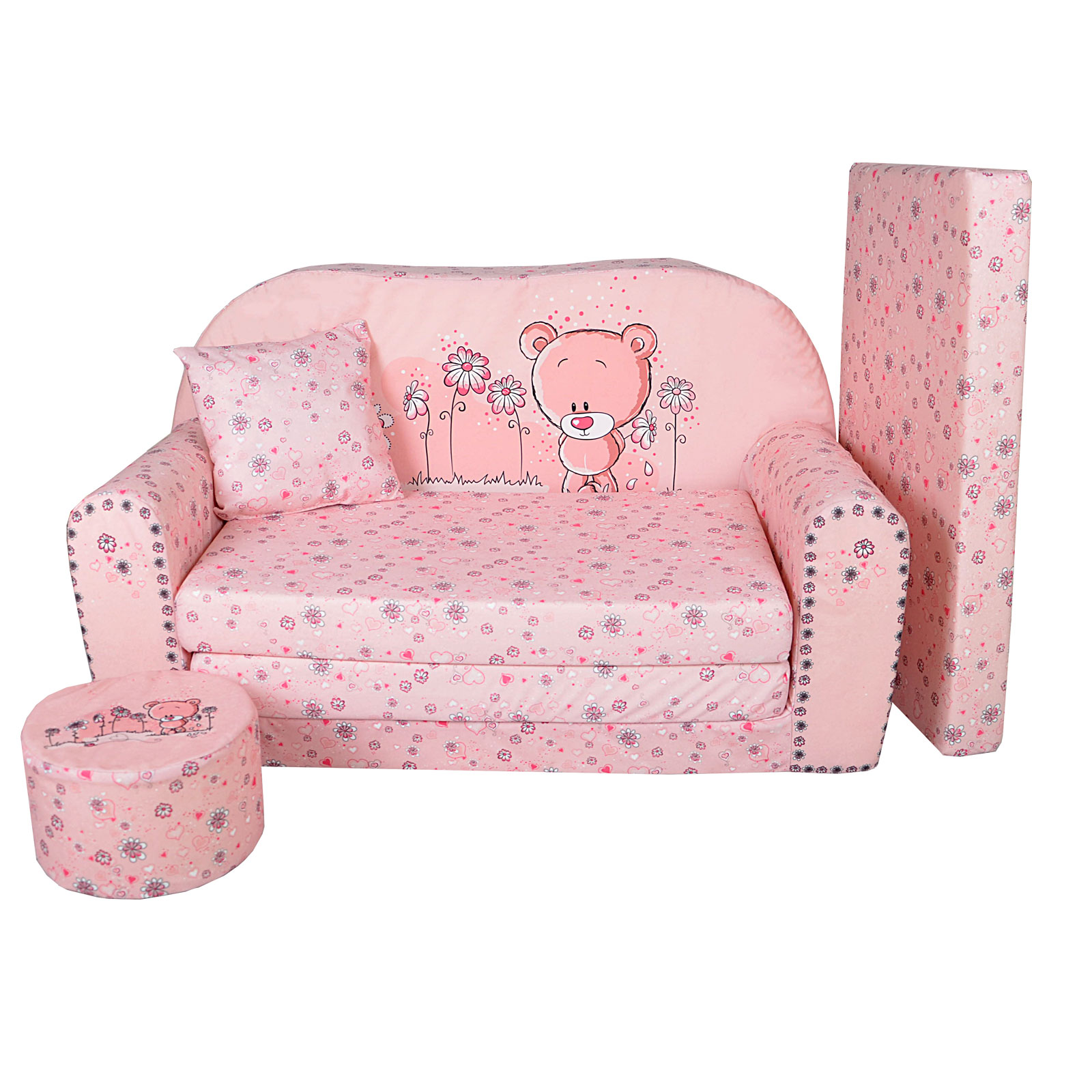 LIT ENFANT FAUTEUILS CANAPE SOFA + POUF ET COUSSIN FORTISLINE eBay