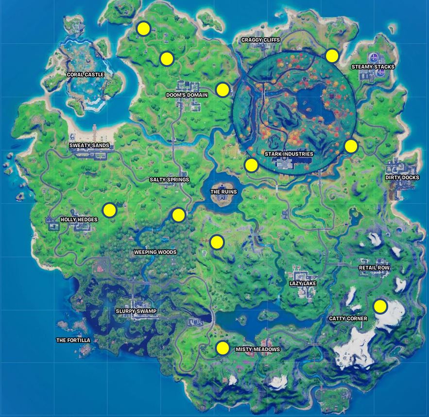 All Fortnite Rift Locations Where to use and find rifts in Fortnite