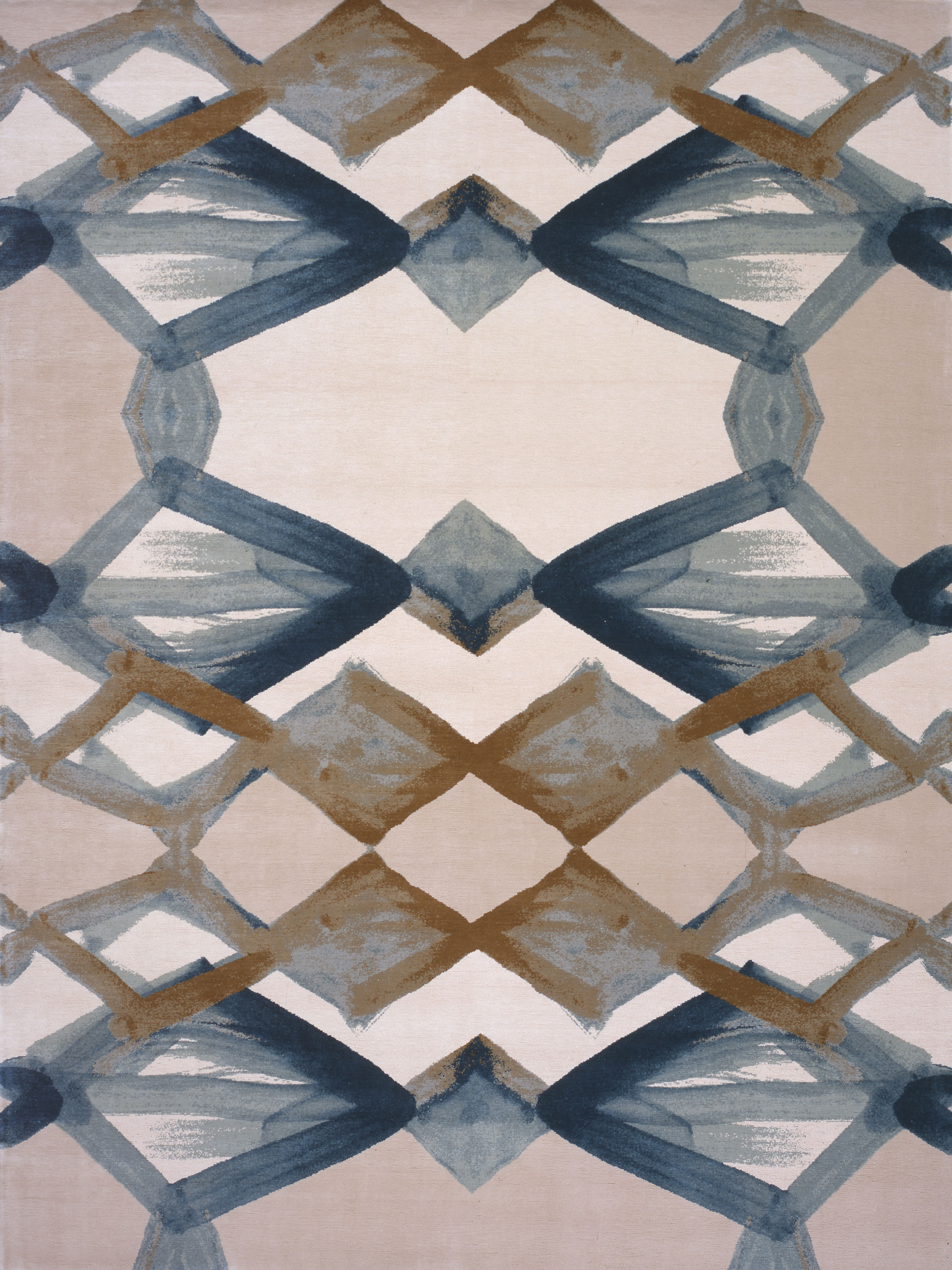 Argyle Blue Brown rug design Collection Fort Street Studio