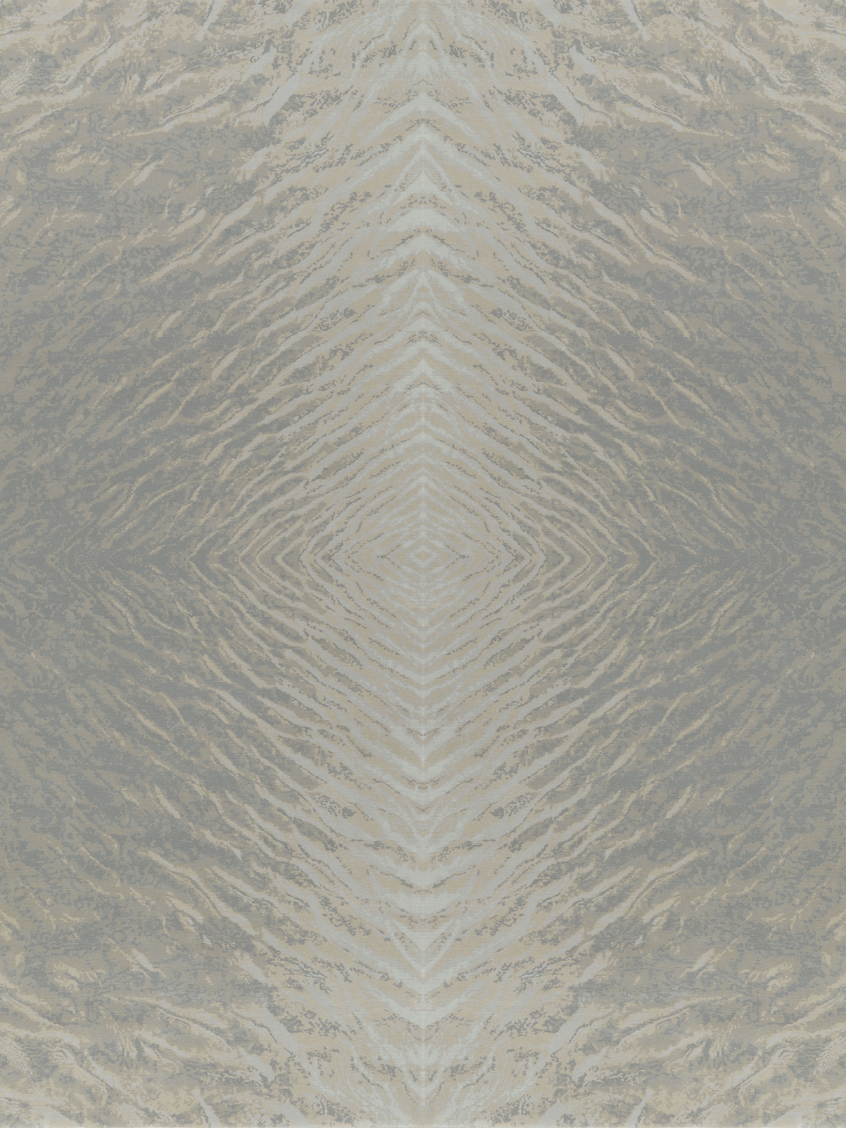 Ripple Out Platinum rug design Collection Fort Street Studio
