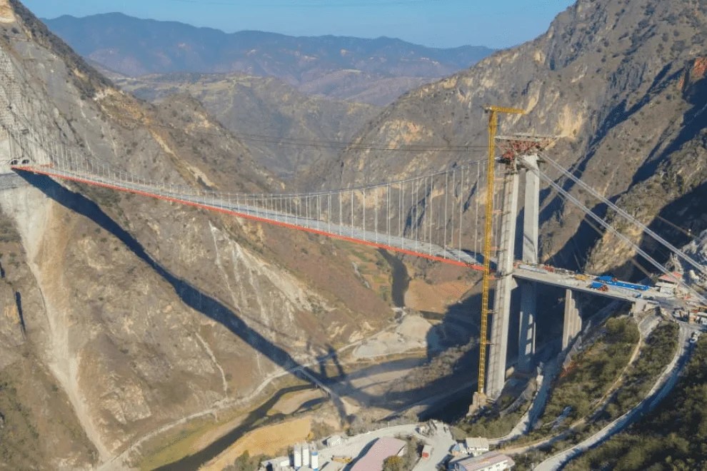 China Builds World's Longest SingleTower Suspension Bridge