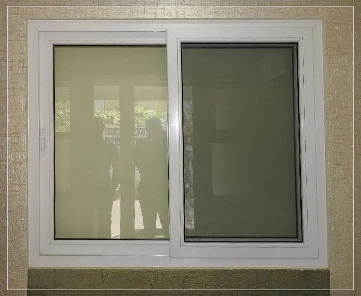 uPVC Sliding Windows with Mosquito Mesh Sliding Mosquito Net Window