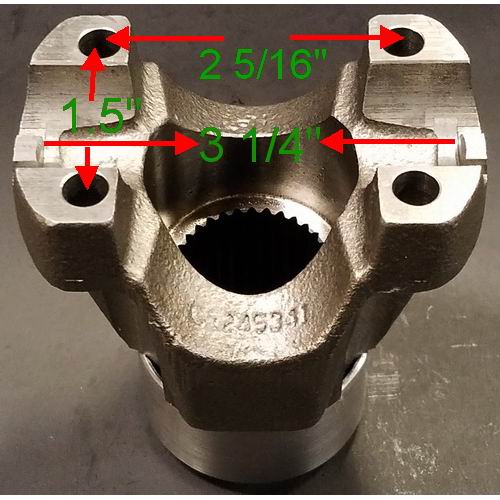1310 SERIES NP203, NP205 TRANSFER CASE CV END YOKE 2.125" SKU N245341_WSLV Fort Wayne