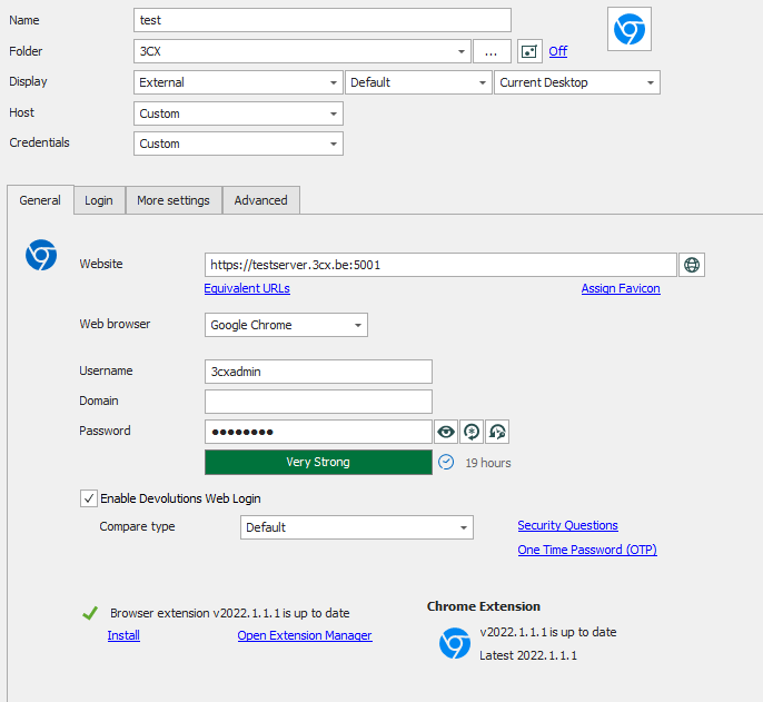 3CX Management console