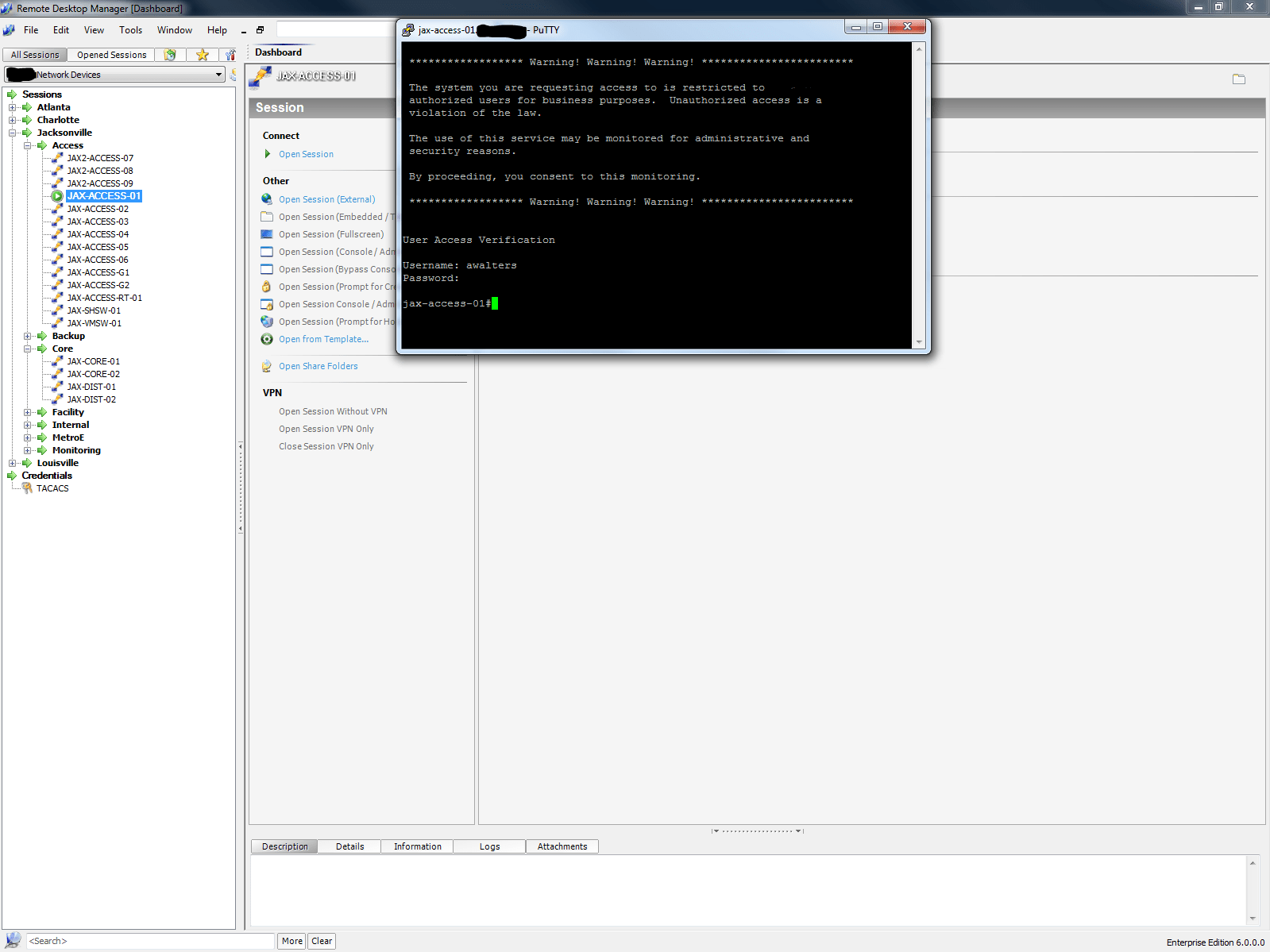 PuTTY login works inconsistently