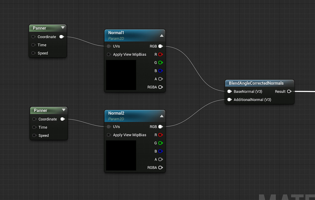 Creating Moving Water by Panning Two Different Normal Maps Help