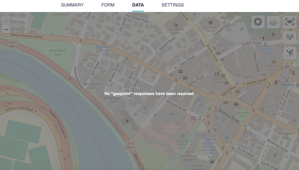 Map not working, previously worked Data Management KoboToolbox