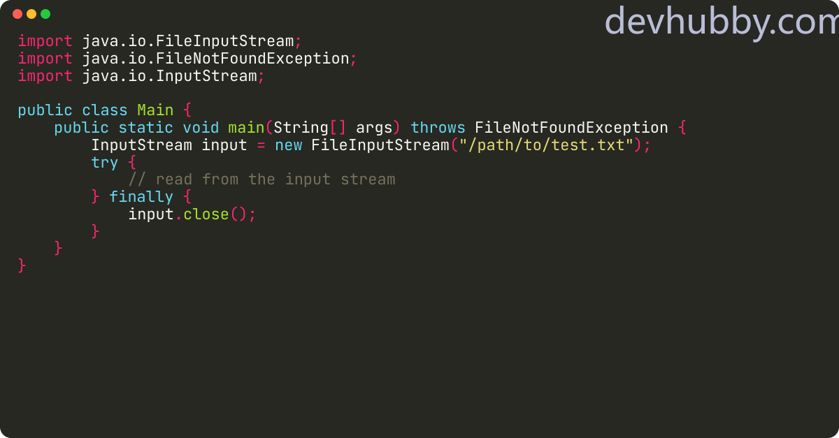 How to close inputstream in Java?
