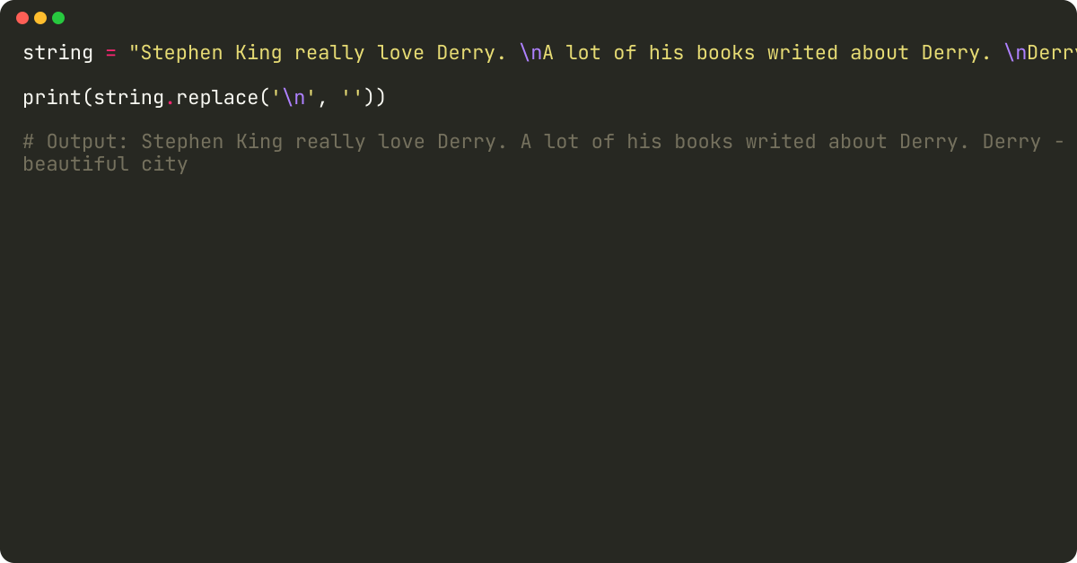 How to remove newlines from a string in python?