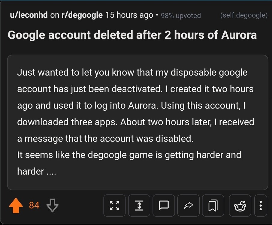 Aurora Store anonymous login system is offline Site Development