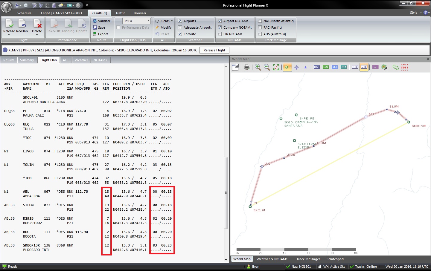 Strange calculation after Top of Descent (TOD) PFPX Professional