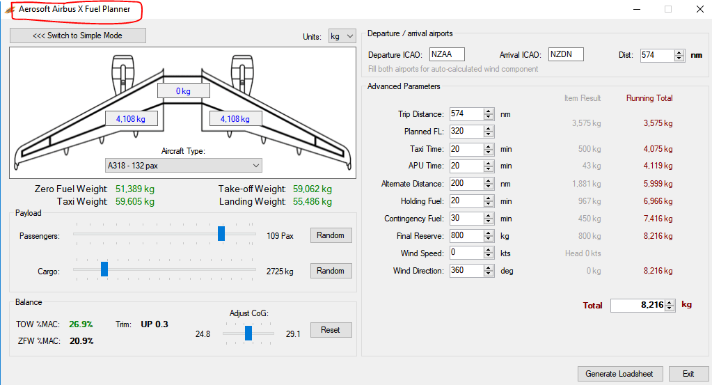 Wrong Fuel Planner Installed (v1.2.3.0) Everything else AEROSOFT