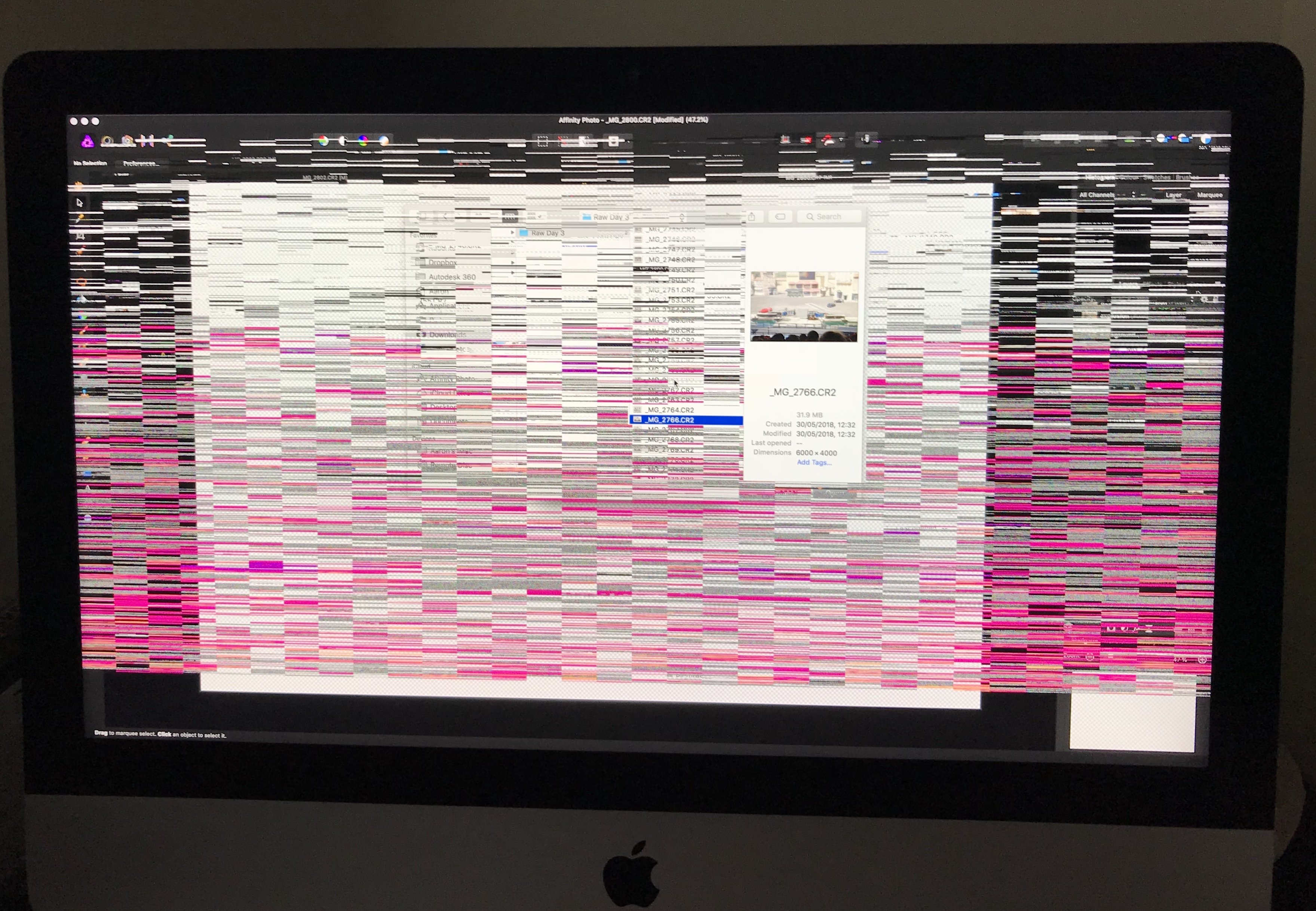 Purple Lines On Screen PreV2 Archive of Affinity on Desktop