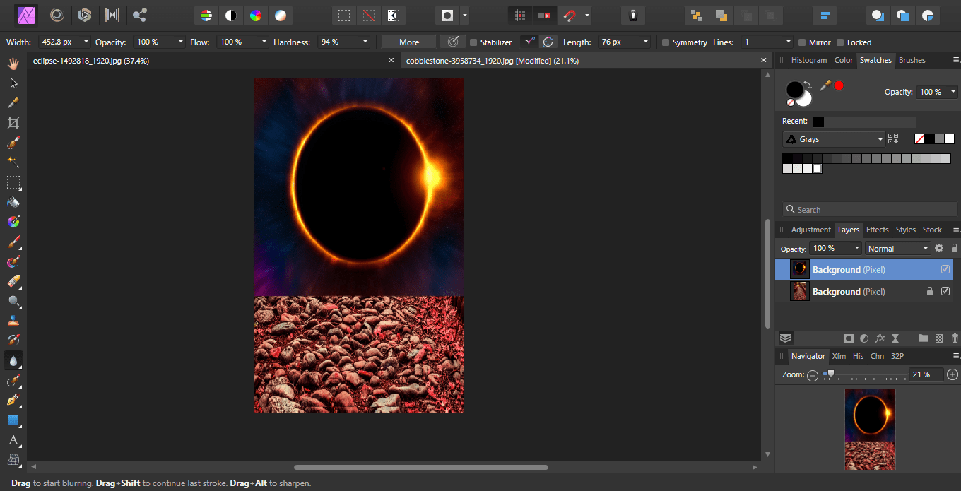 Blur brush tool not working PreV2 Archive of Affinity on Desktop