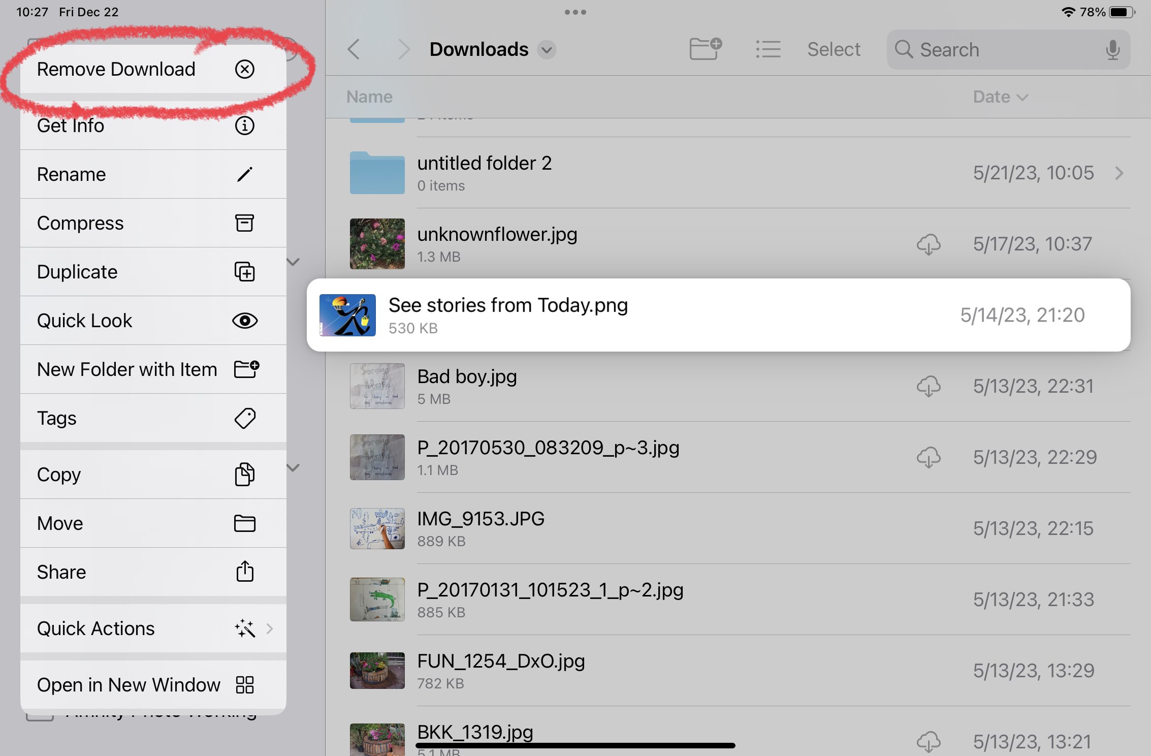 How to manage Affinity Files when iPad storage is full. Affinity on
