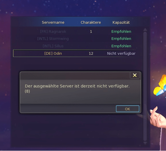 Serverausfall Odin Allgemein Aion