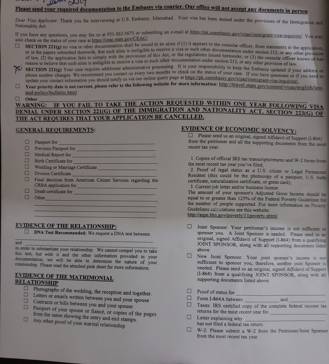 Spouse immigrant visa ceac status is showing refused USA AM22Tech