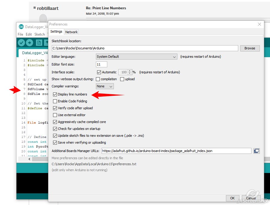 Print Line Numbers Project Guidance Arduino Forum