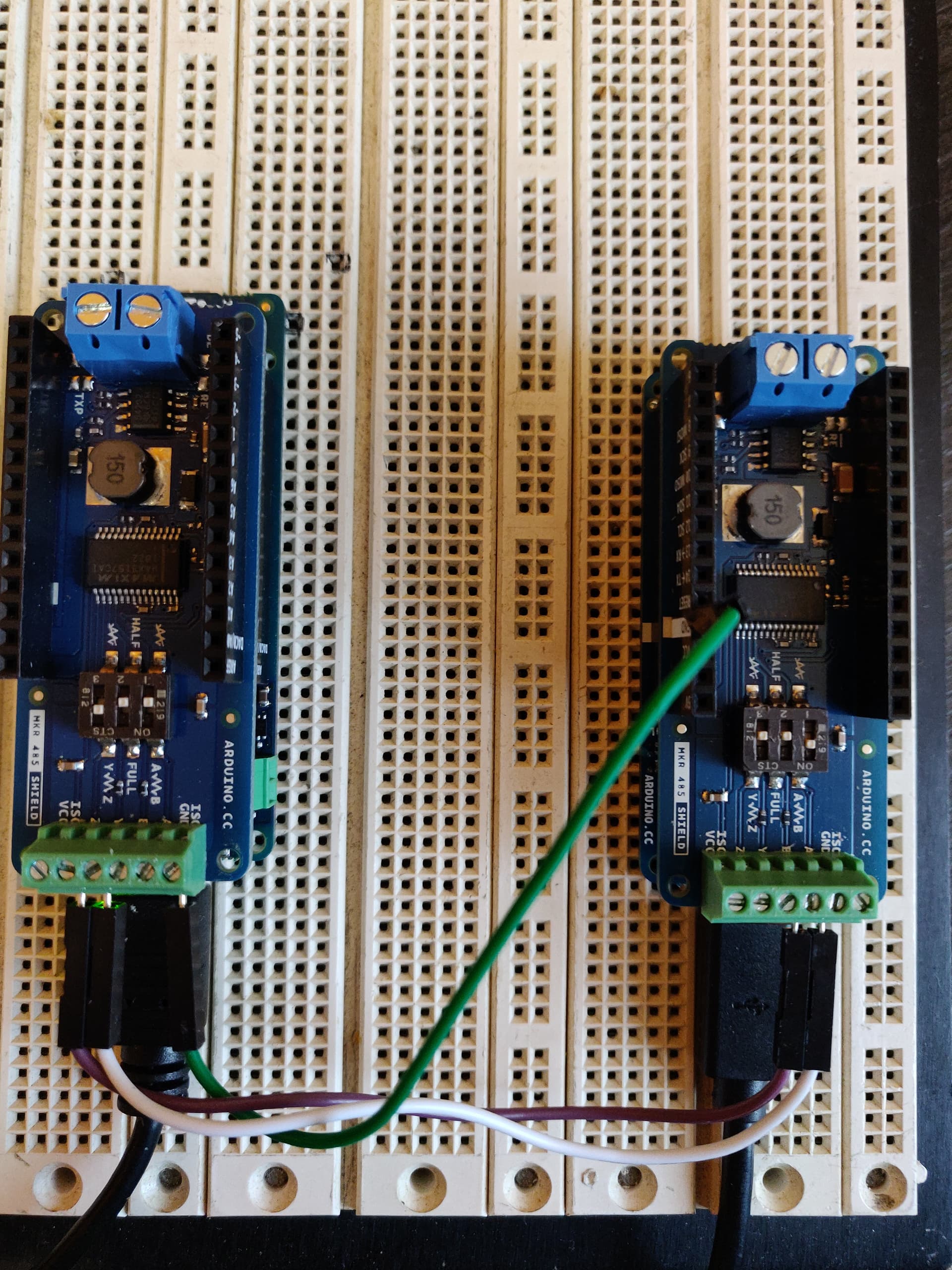 Issue while trying a connexion between 2 MKR 485 SHIELDS MKR SHIELDS
