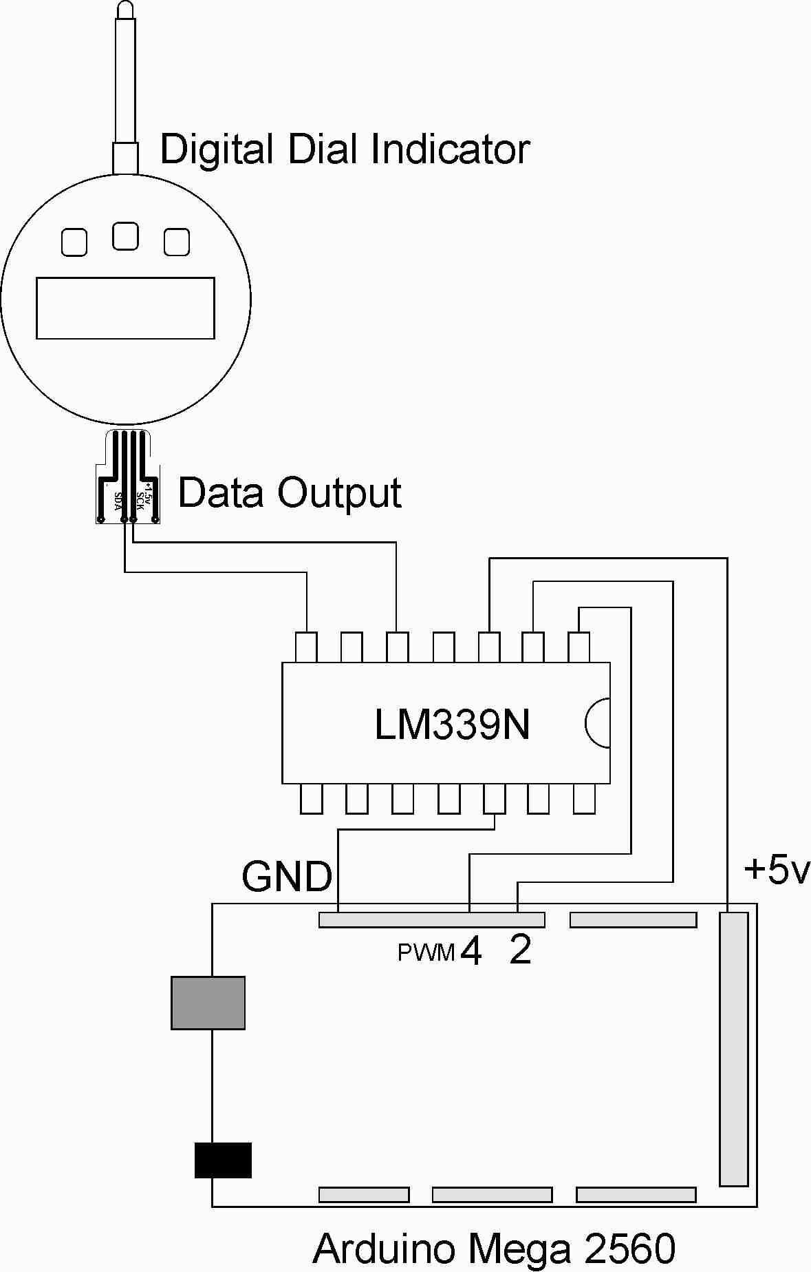 I2C Digital gauge indicator logic level shift Networking, Protocols
