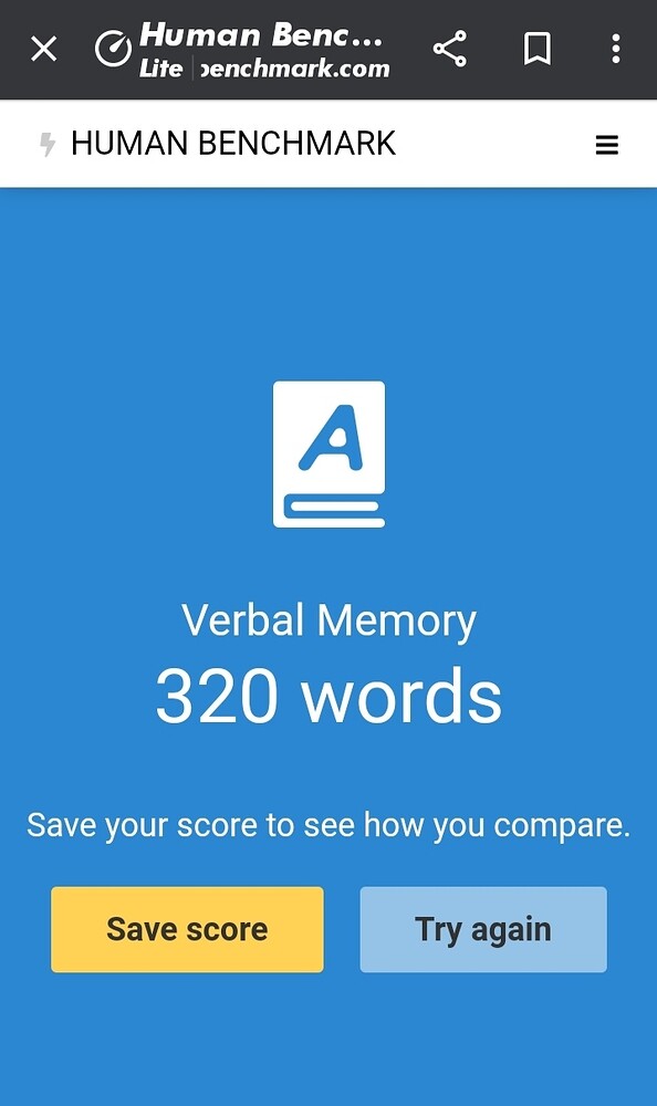 Has anyone here tried Human Benchmark? General Memory Chat Art of