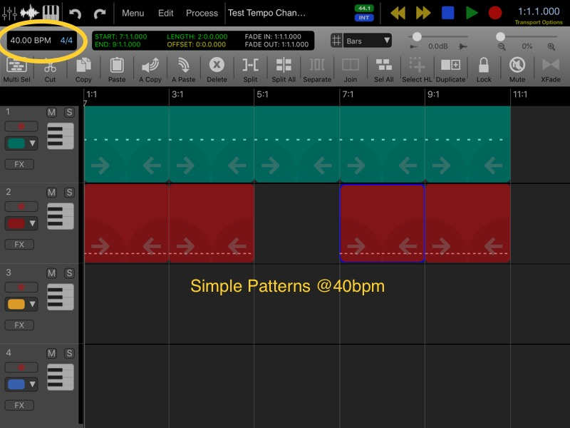 Garageband how to handle changes in tempo deltaspaces