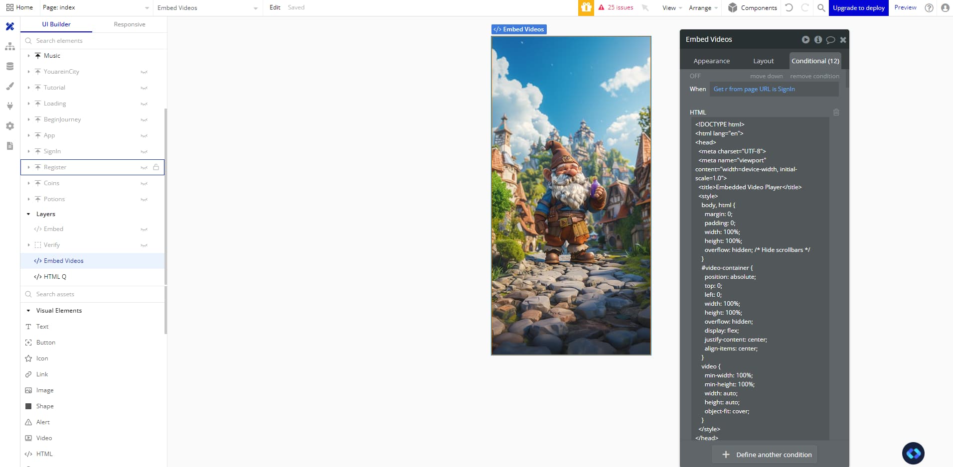 Autoplay HTML code Need help Bubble Forum