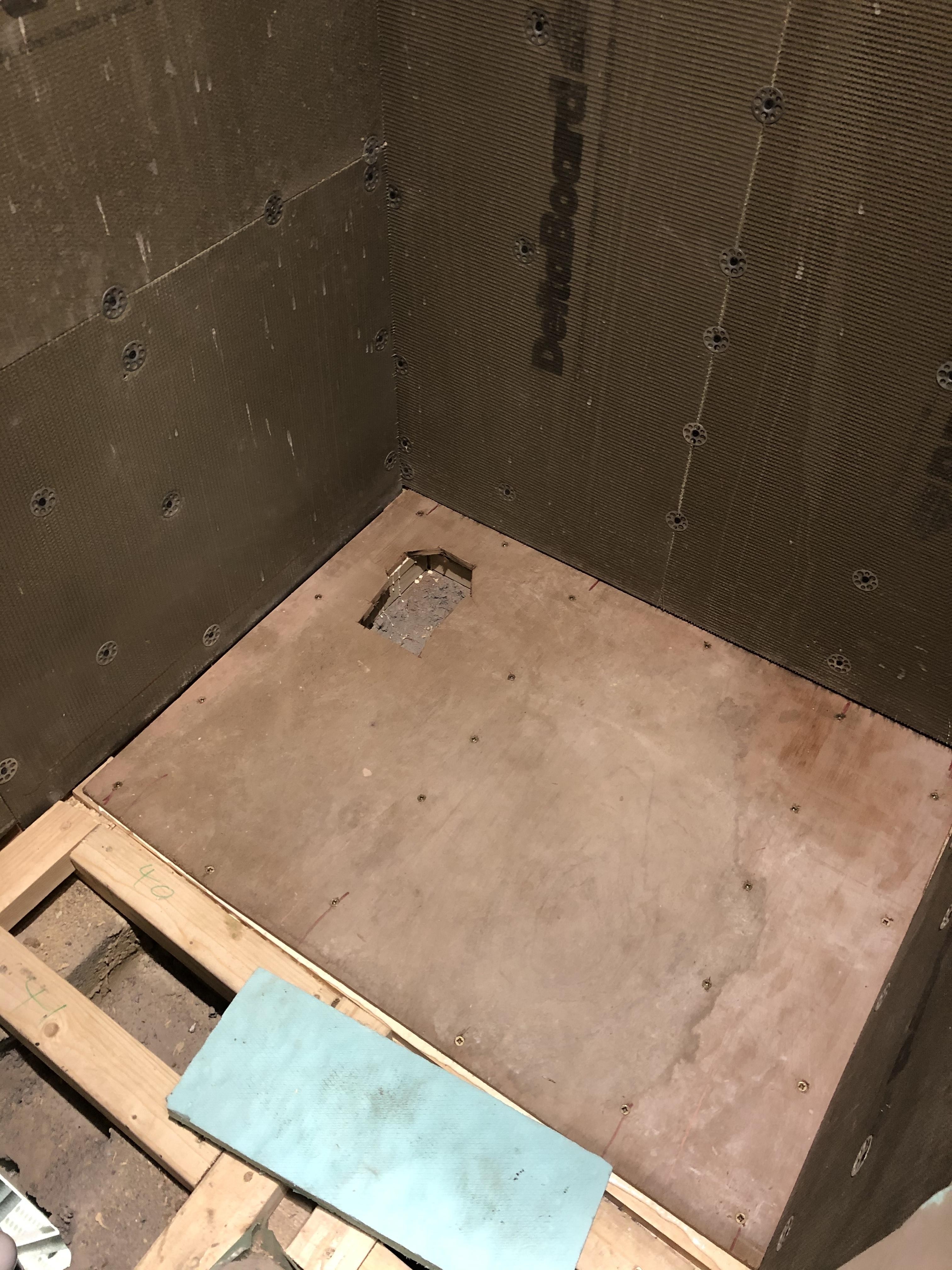 Prep for shower tray General Plumbing