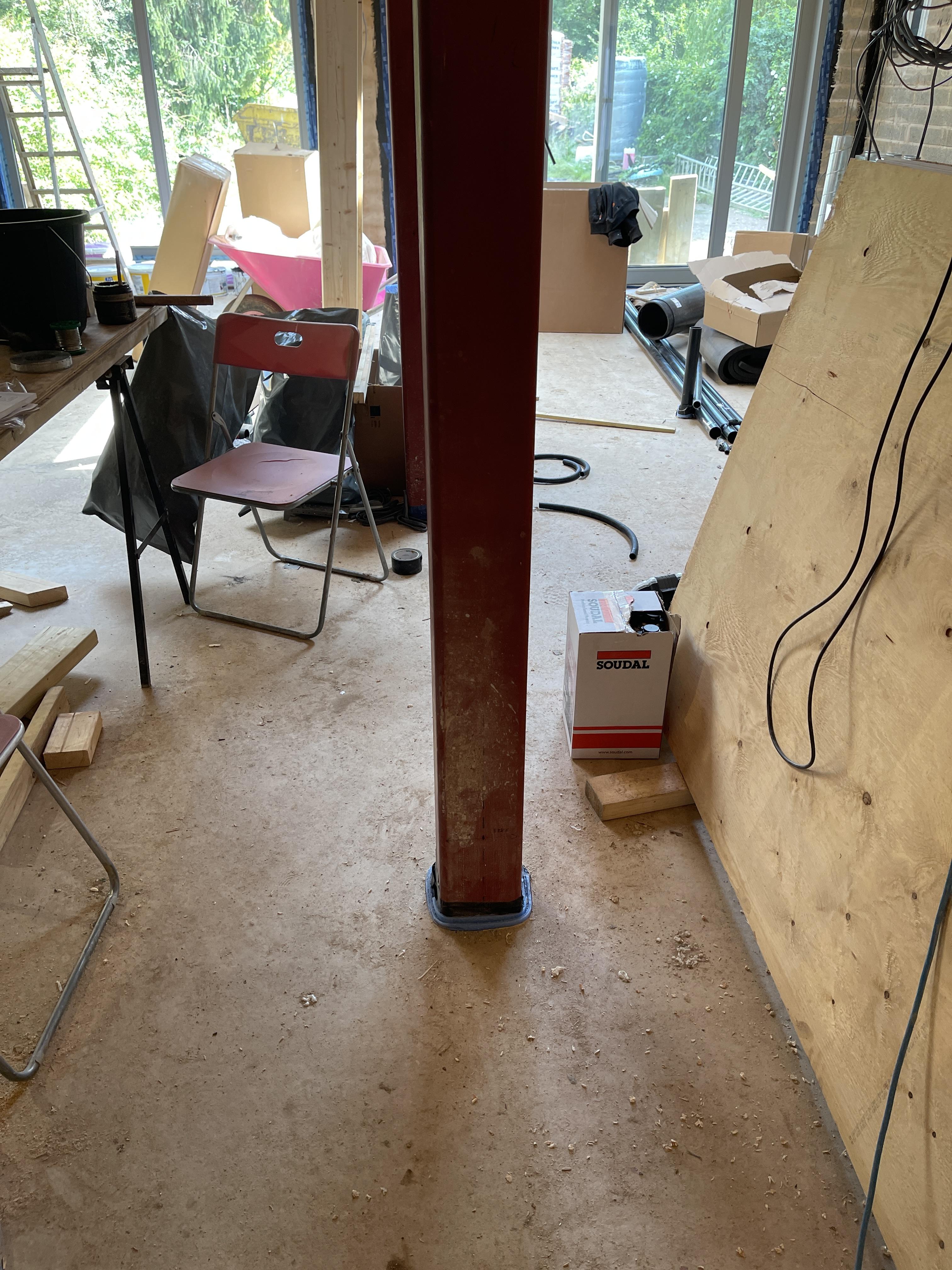 Insulation in steel columns. House Extensions & Conservatories