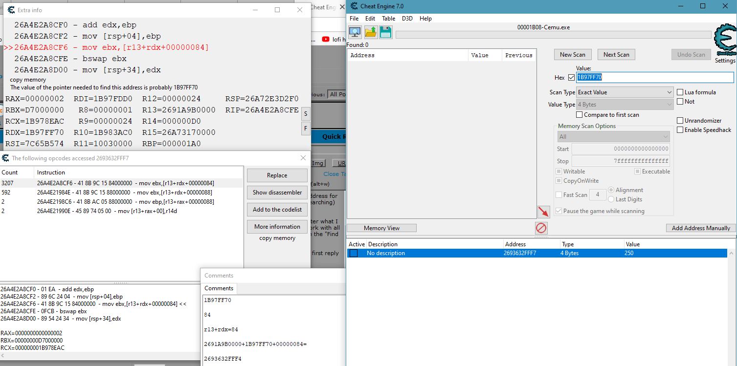 Cheat Engine :: View topic - Need help improving Xenoblade X Cheat Table