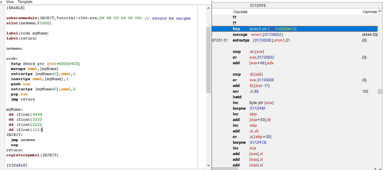 Cheat Engine View topic Bug or not implemented yet?