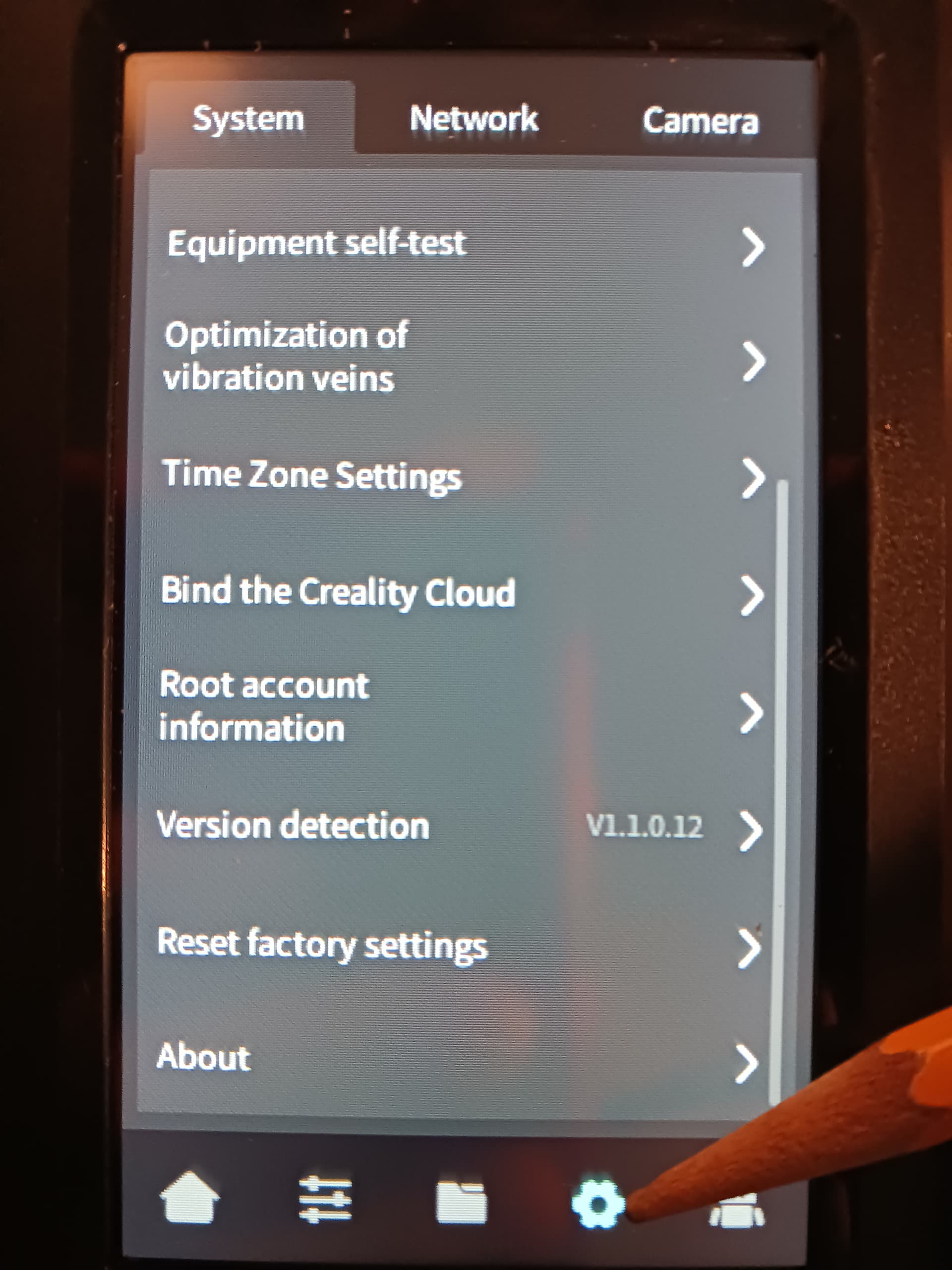 How to perform a factory reset on the Ender 3 v3 ke? Creality Ender3