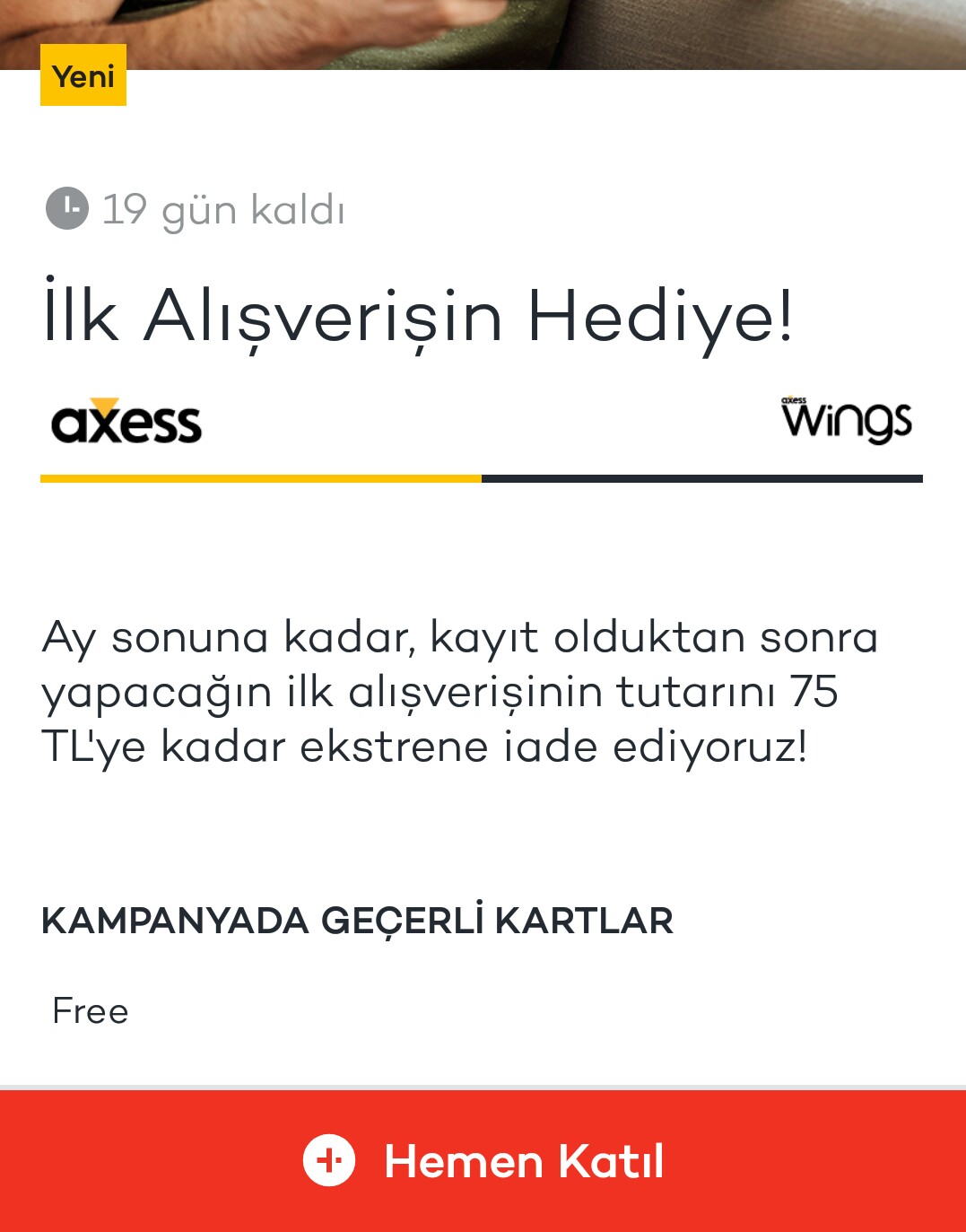 Axess ilk alışverişin hediye (yeni kart ve max. 75tl) DonanımHaber Forum