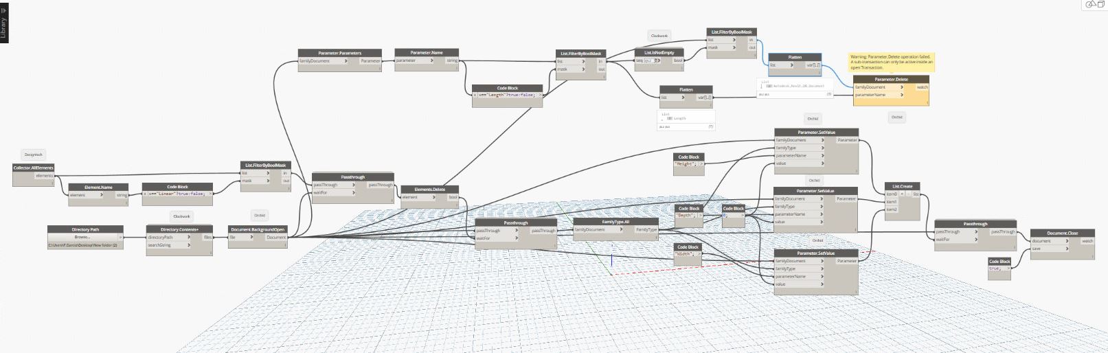 Delete dimensions on families Revit Dynamo