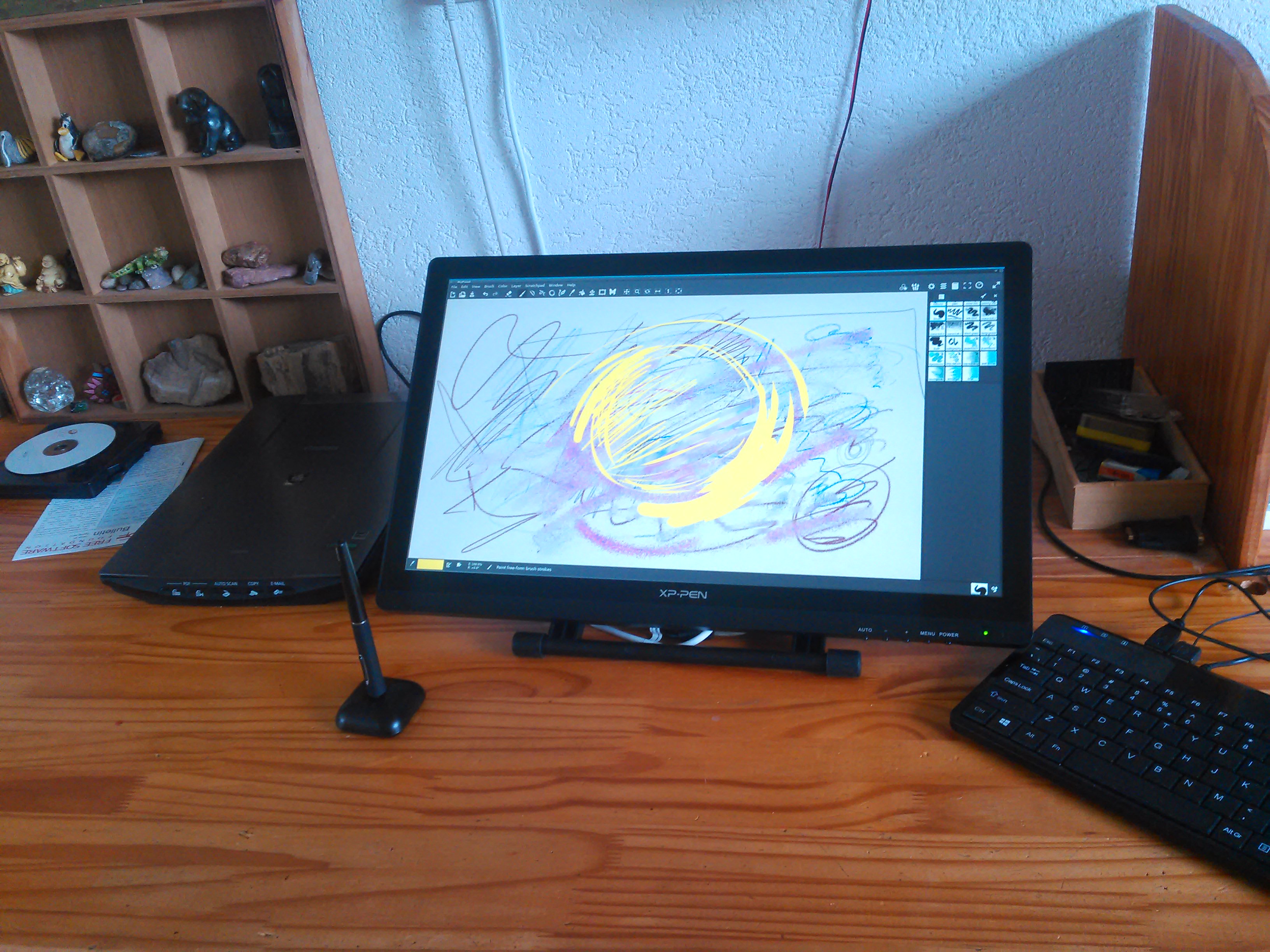 HowTo get a working XPpen 22 pro tablet on Elive Linux x64 Elive