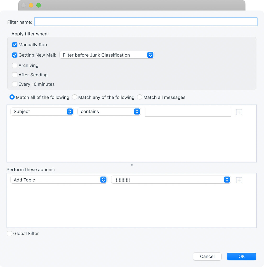 Choose folders for Sent mail? Mail eM Client