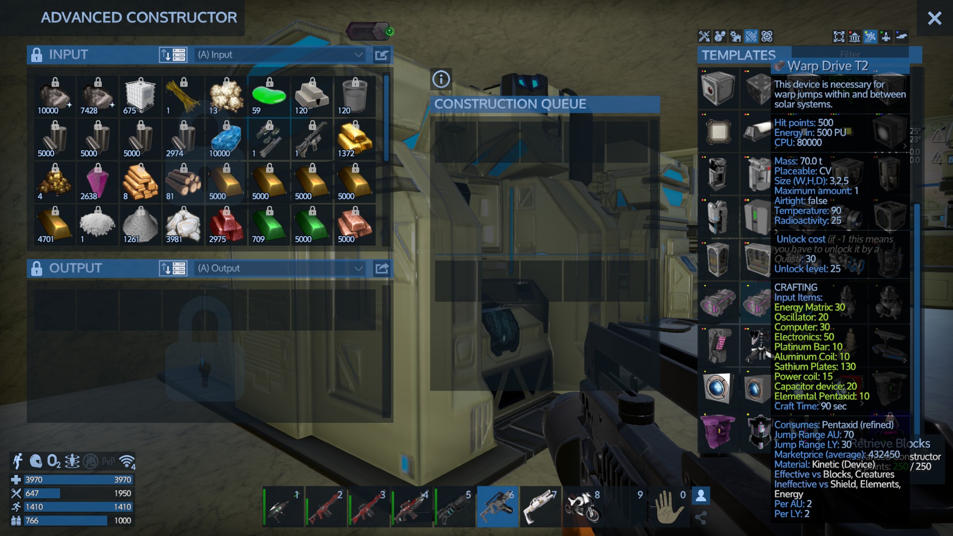 Warp Drive T2 Max distance shortened Support Forum HWS Empyrion