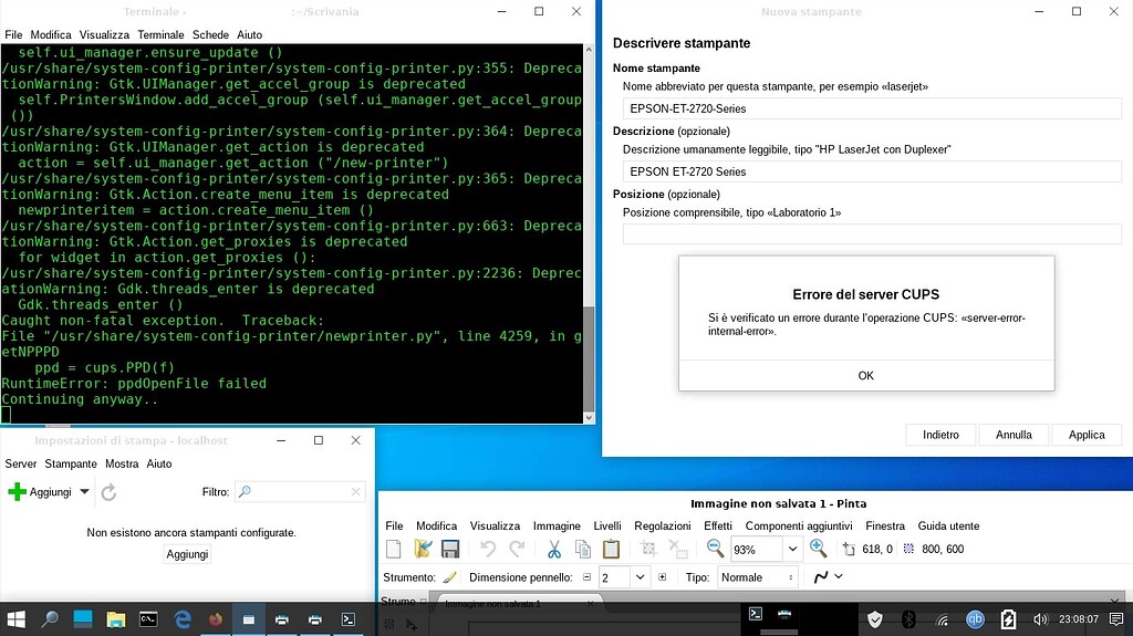 [SOLVED] Cups server error Newbie EndeavourOS
