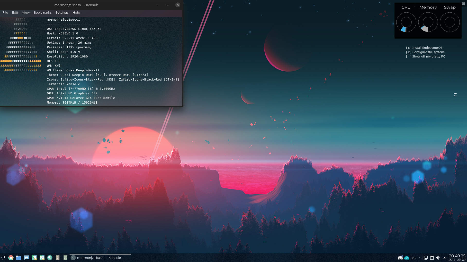 Share Your Desktop Lounge EndeavourOS