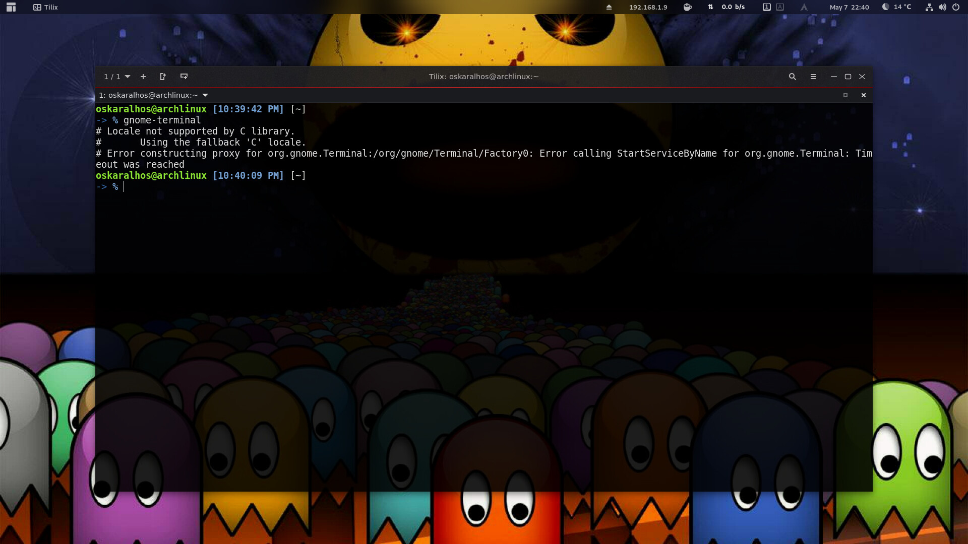GnomeTerminal Not Working Gnome EndeavourOS