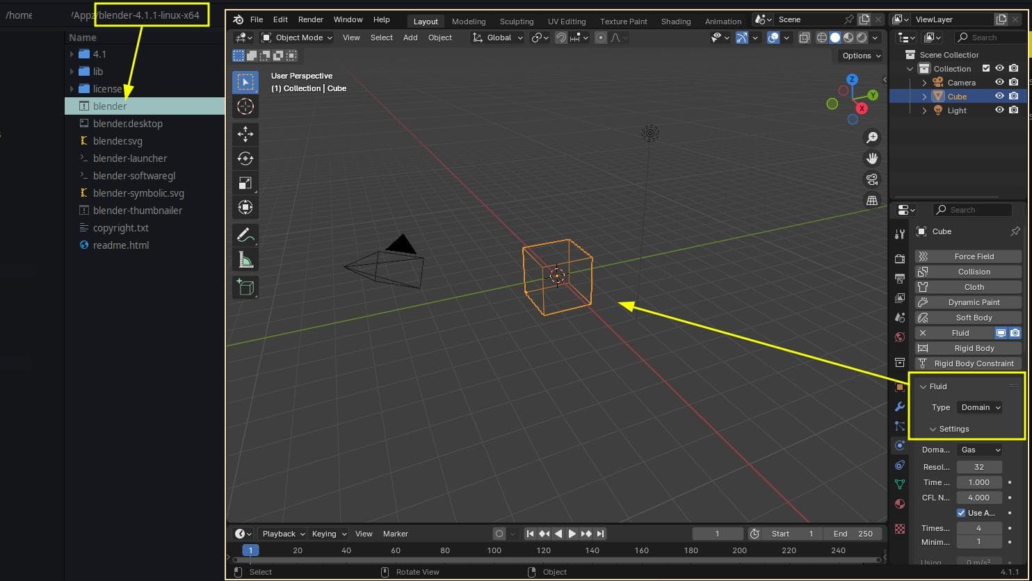 Blender closes when I add a Fluid Domain Applications EndeavourOS