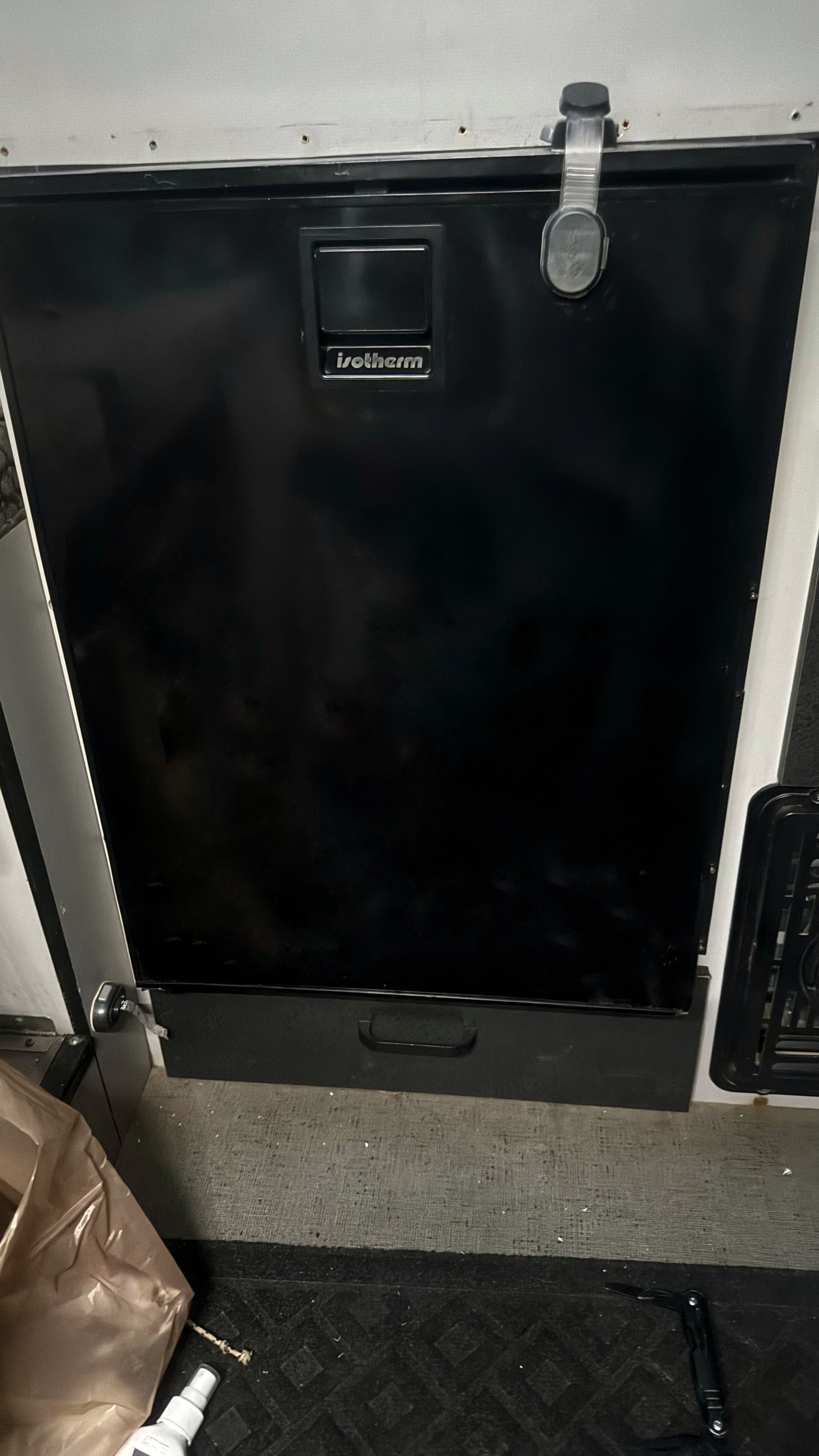 Isotherm cruise 85 black and isotherm stainless steel 130 drawer fridge