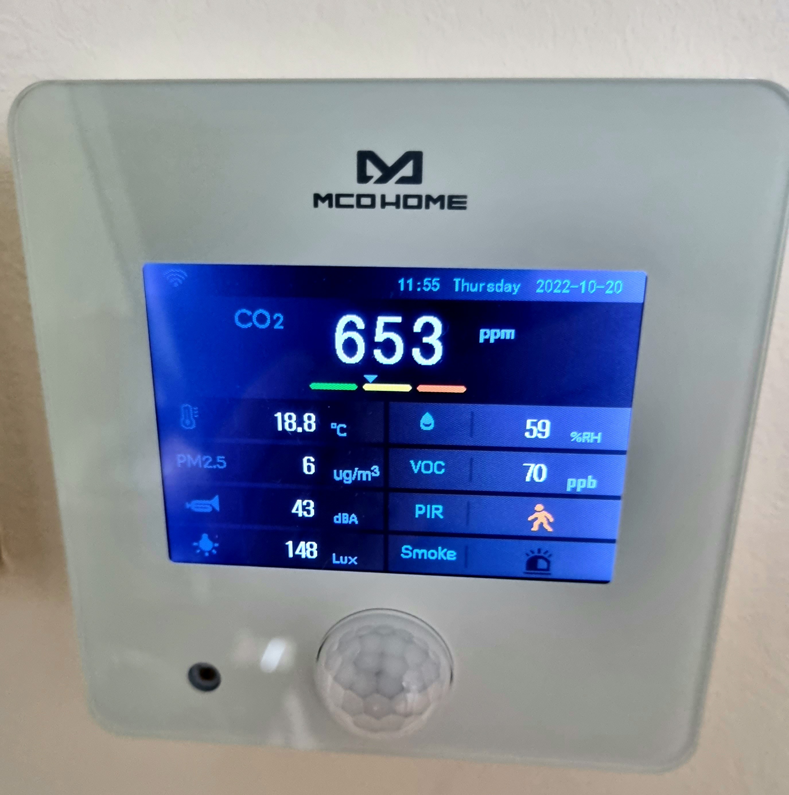MCOHOME 9 in 1 multisensor A89 => CO2 sensor not working in Homecenter
