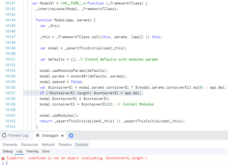 Error after adding cordova.js Framework7 Forum