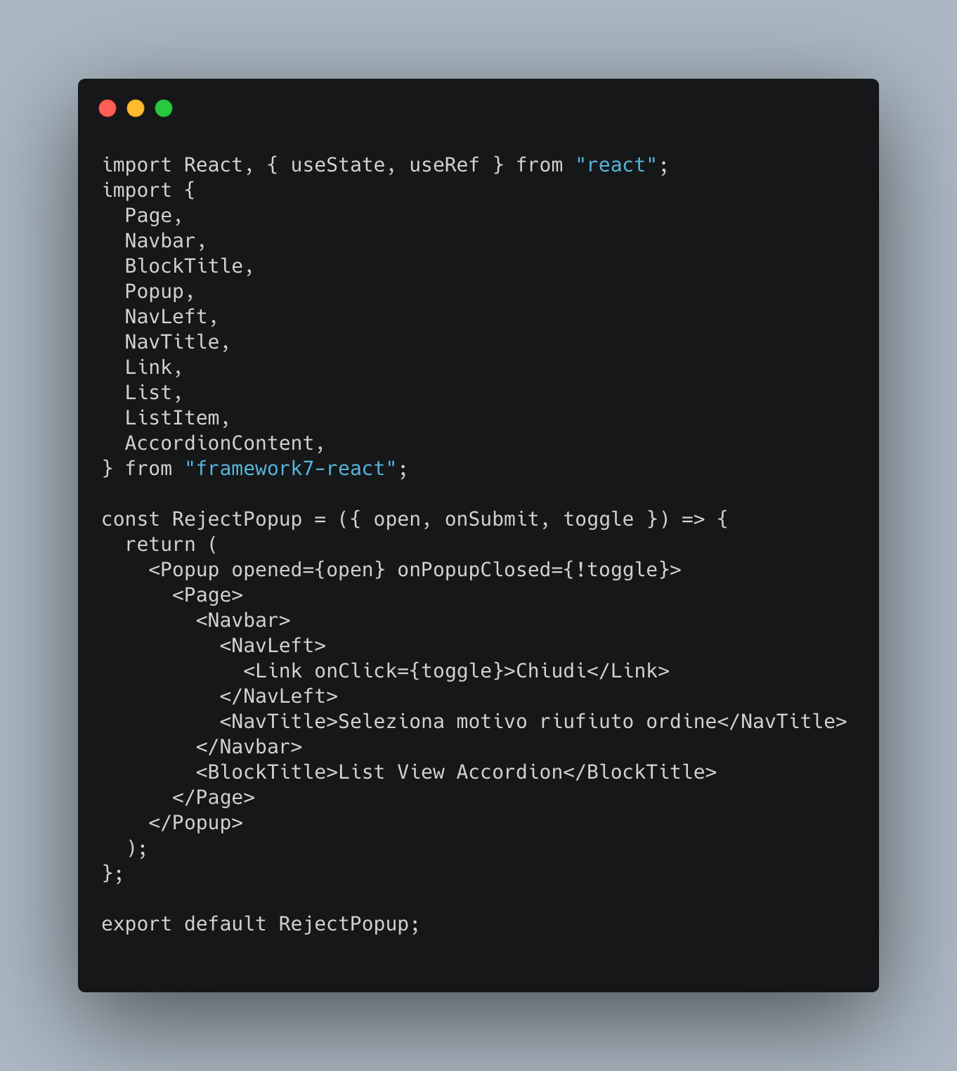 Open Popup from another component in REACT Framework7 Forum