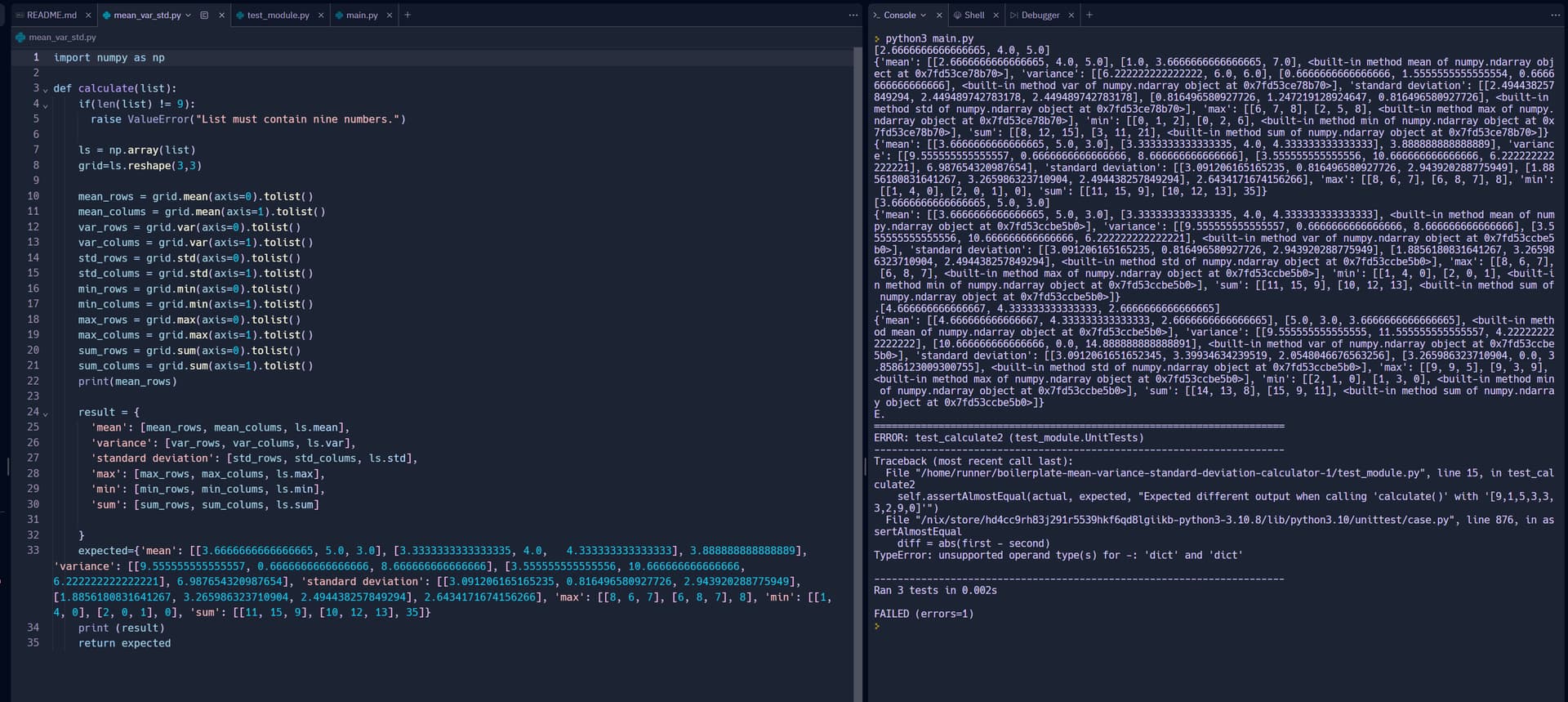 Data Analysis with pythonMeanVarianceStandard Deviation Calculator Python The
