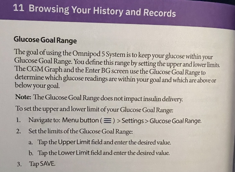 Omnipod - Correction Factor and Glucose goal range - which has biggest