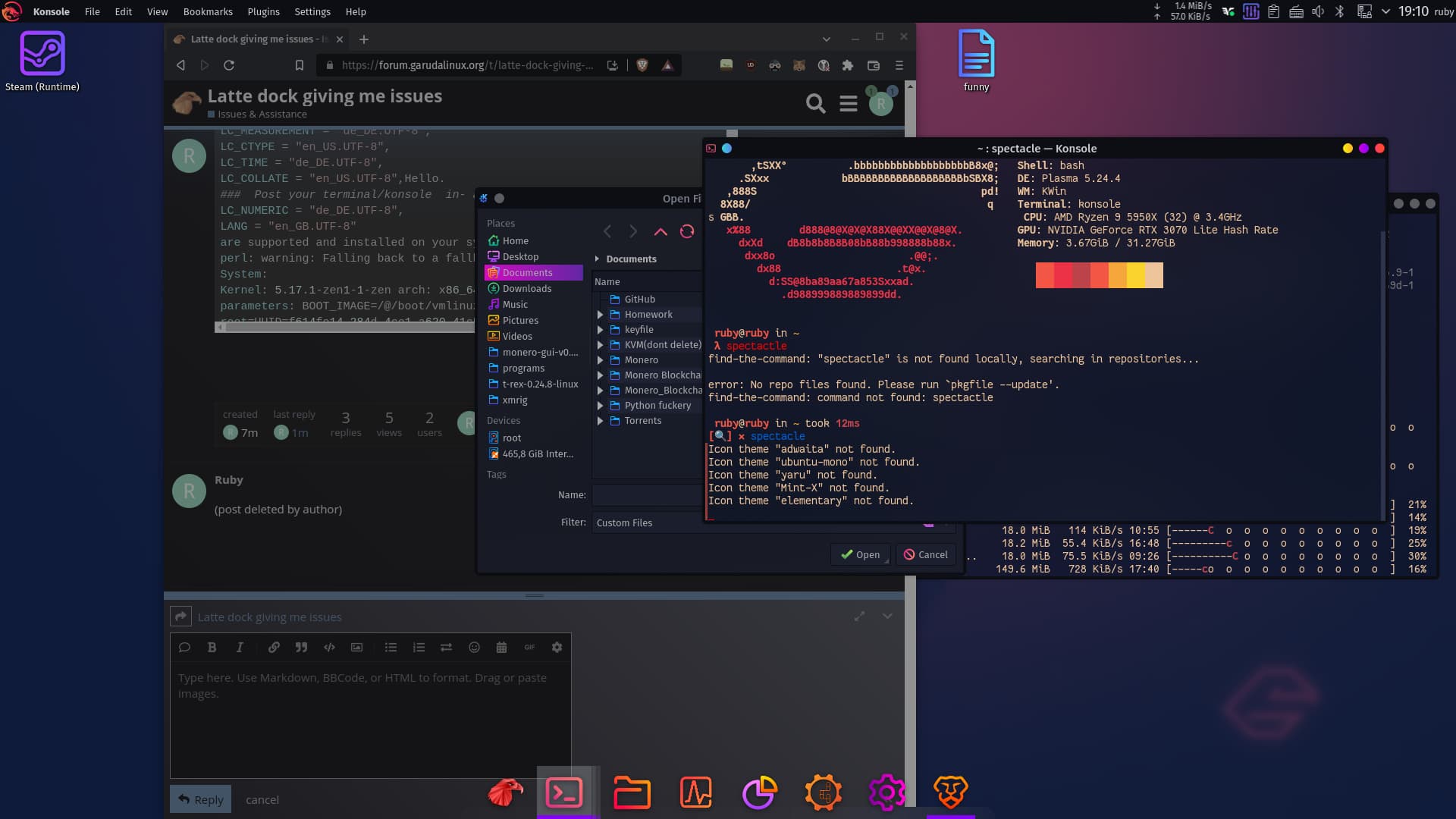 Latte dock giving me issues Latte Dock Garuda Linux Forum