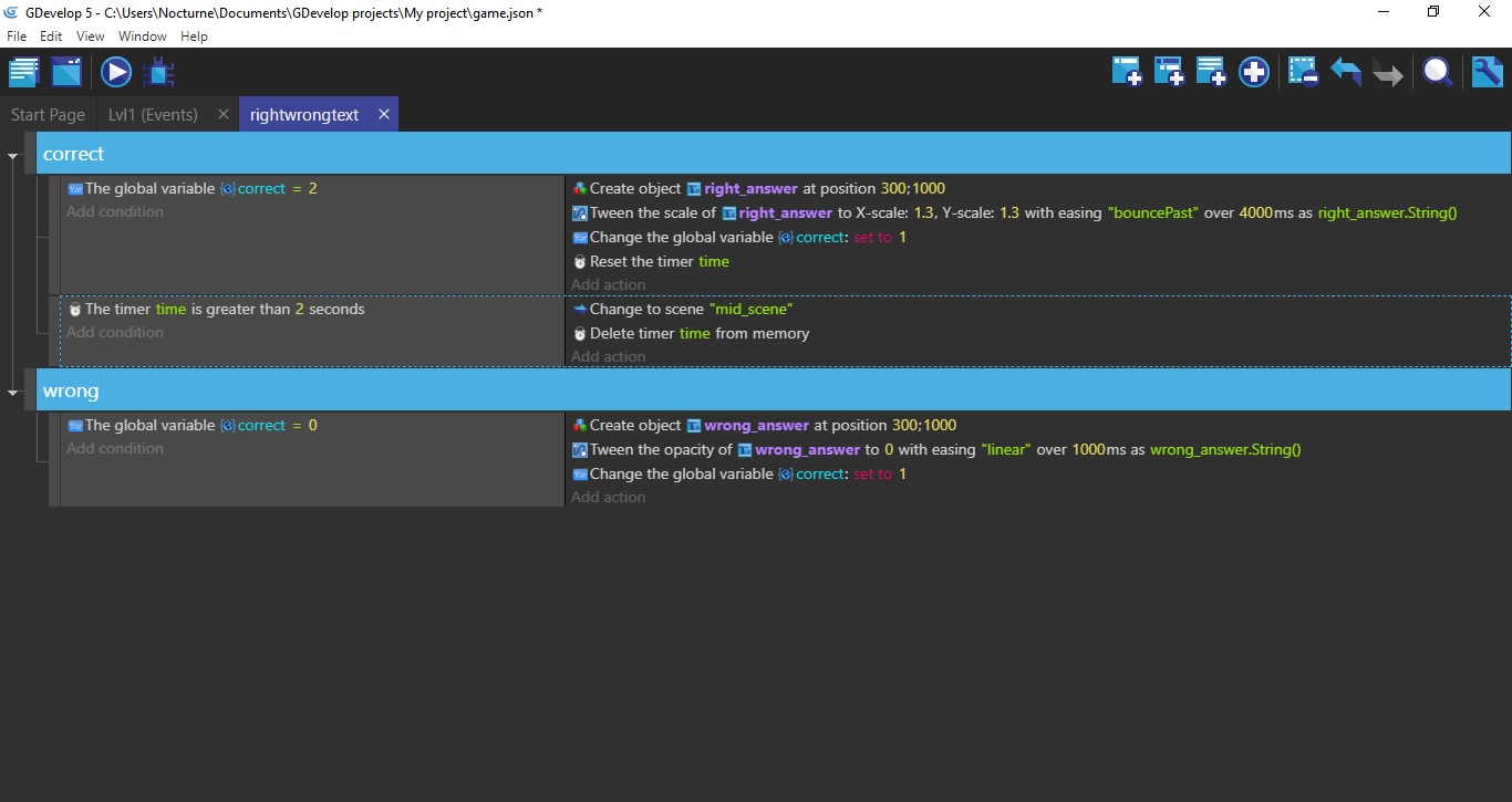 Timer in external event [HELP] How do I...? GDevelop Forum